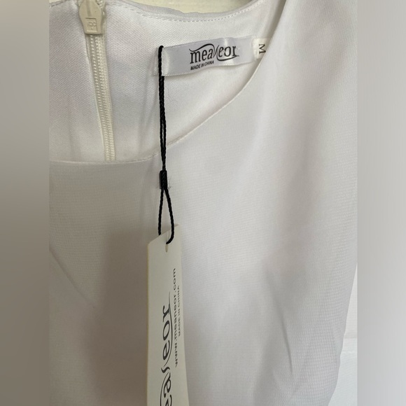 NEW White Sleeveless Dress, medium - Picture 3 of 3